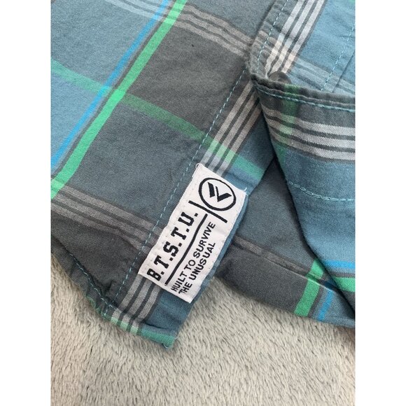 Shaun White Boys medium 8-10 Plaid Shirt Blue/Green snowboarder skateboarder - Picture 7 of 10